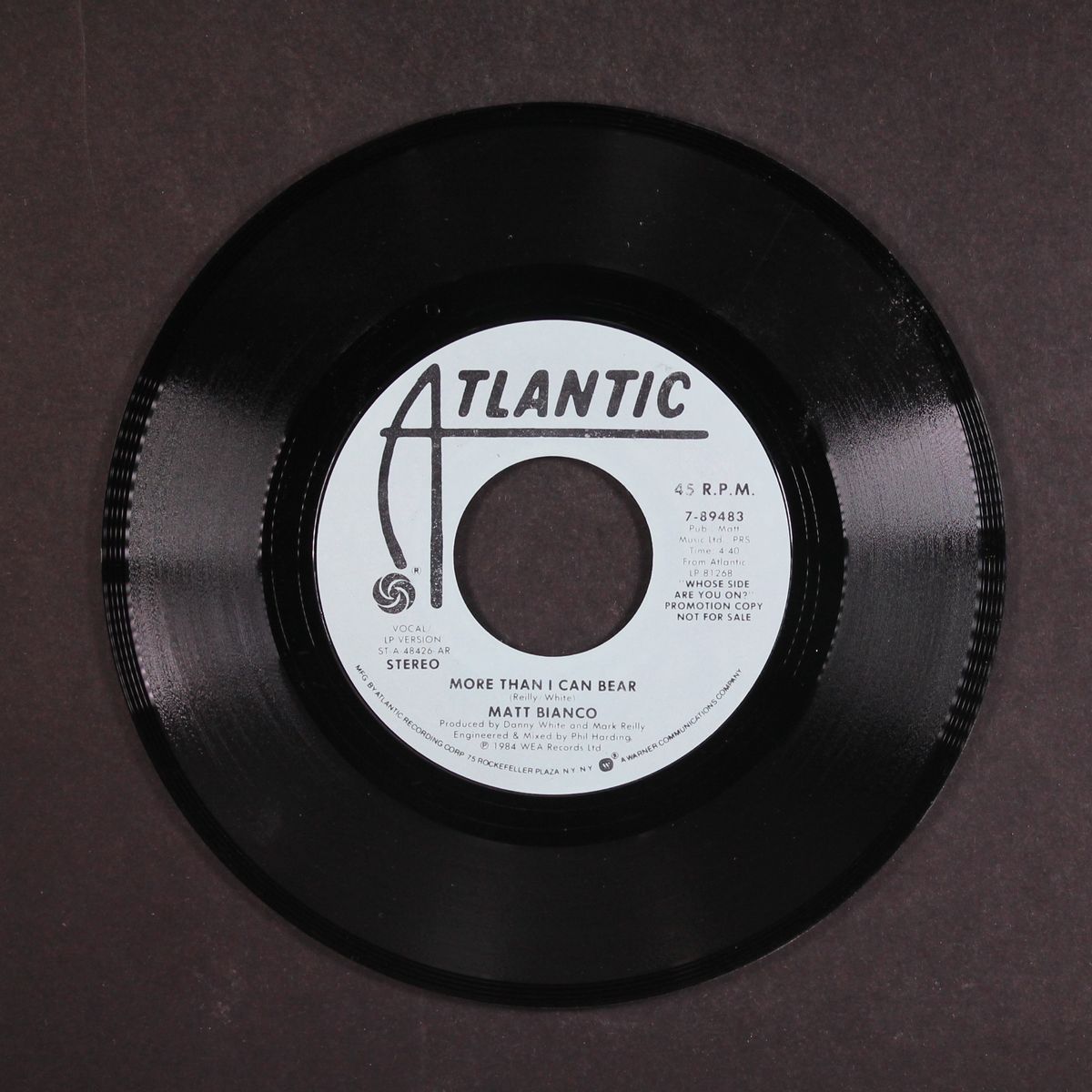 more than i can bear / same by MATT BIANCO