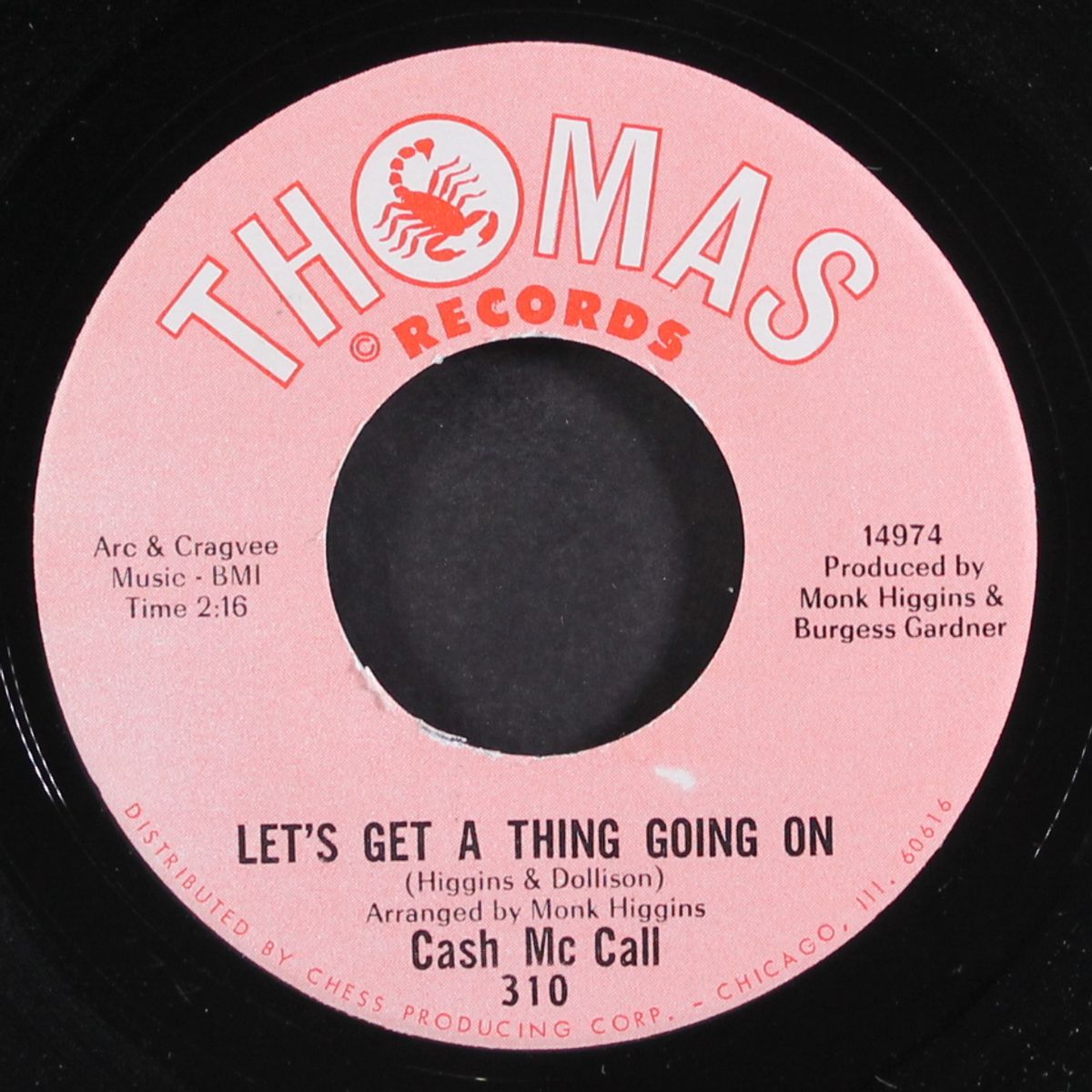 you can't take love / let's get a thing going on by CASH MCCALL