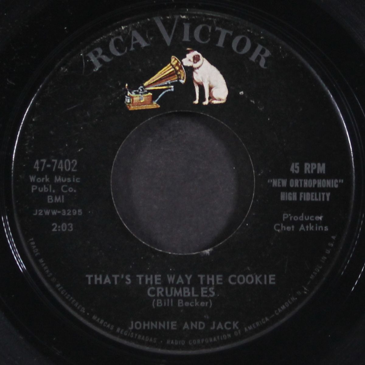 that's the way the cookie crumbles / poison love by JOHNNIE & JACK