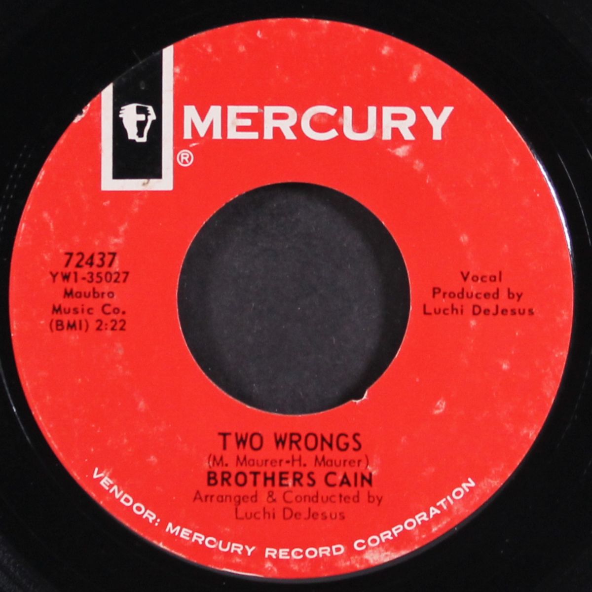 in love with one / two wrongs by BROTHERS CAIN