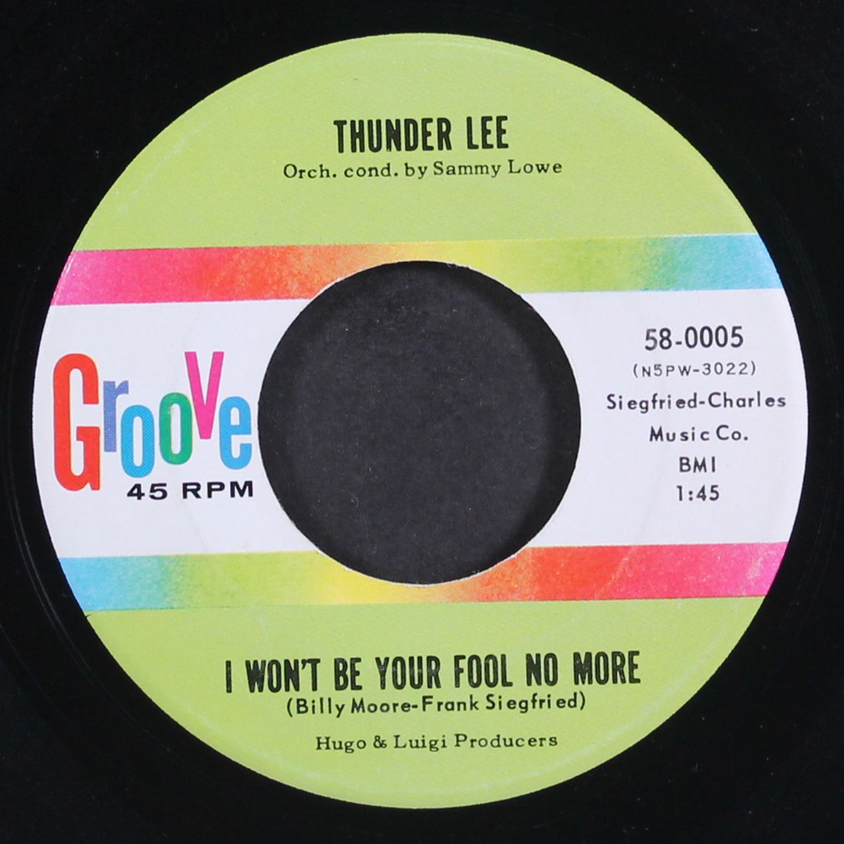 too late for tears / i won't be your fool no more by THUNDER LEE
