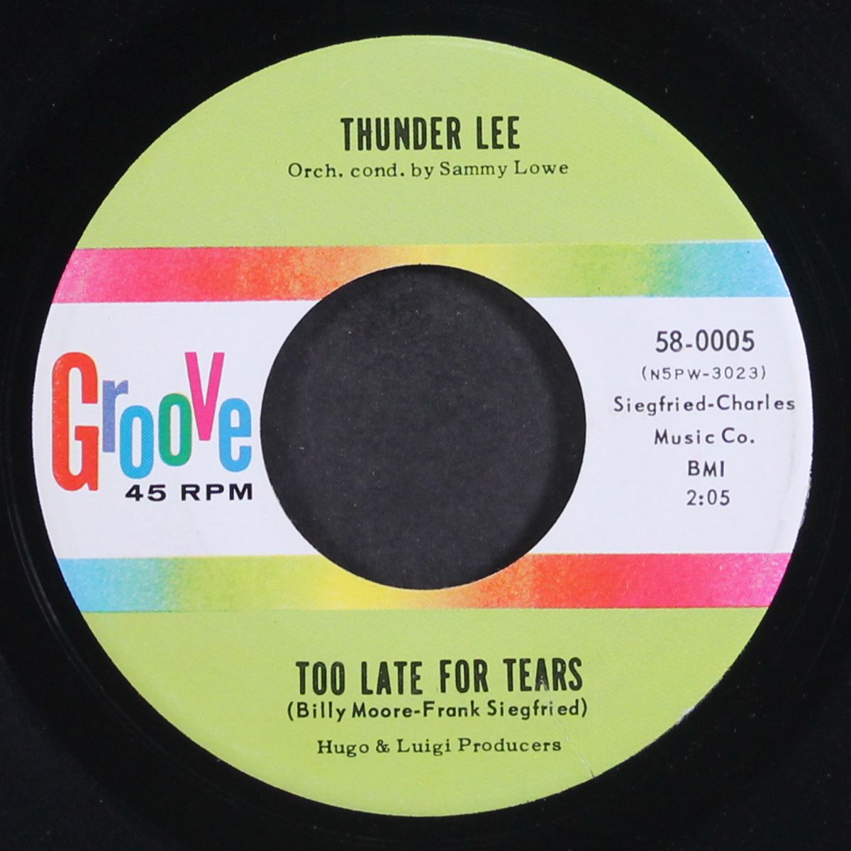 too late for tears / i won't be your fool no more by THUNDER LEE