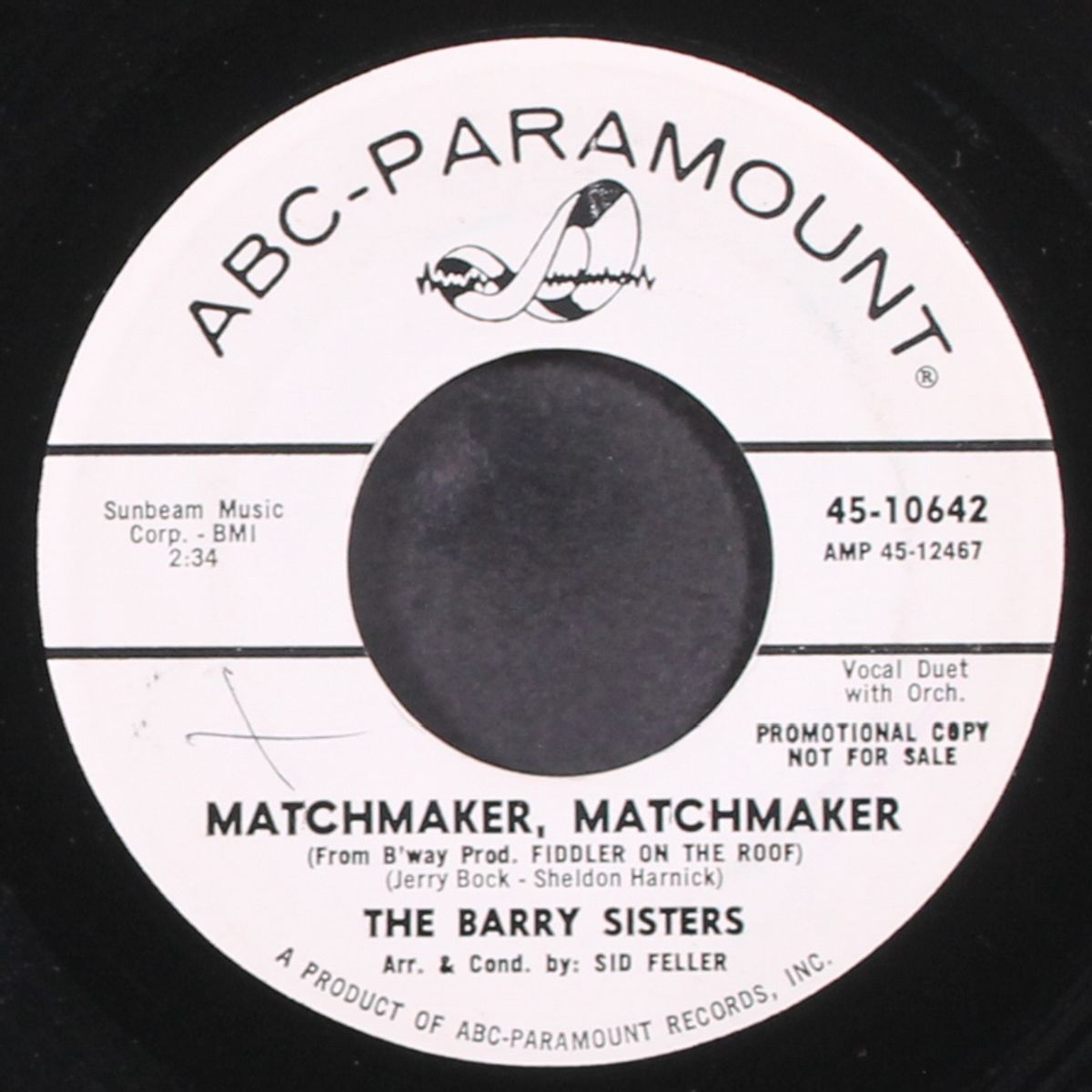 matchmaker, matchmaker / do you love me by BARRY SISTERS