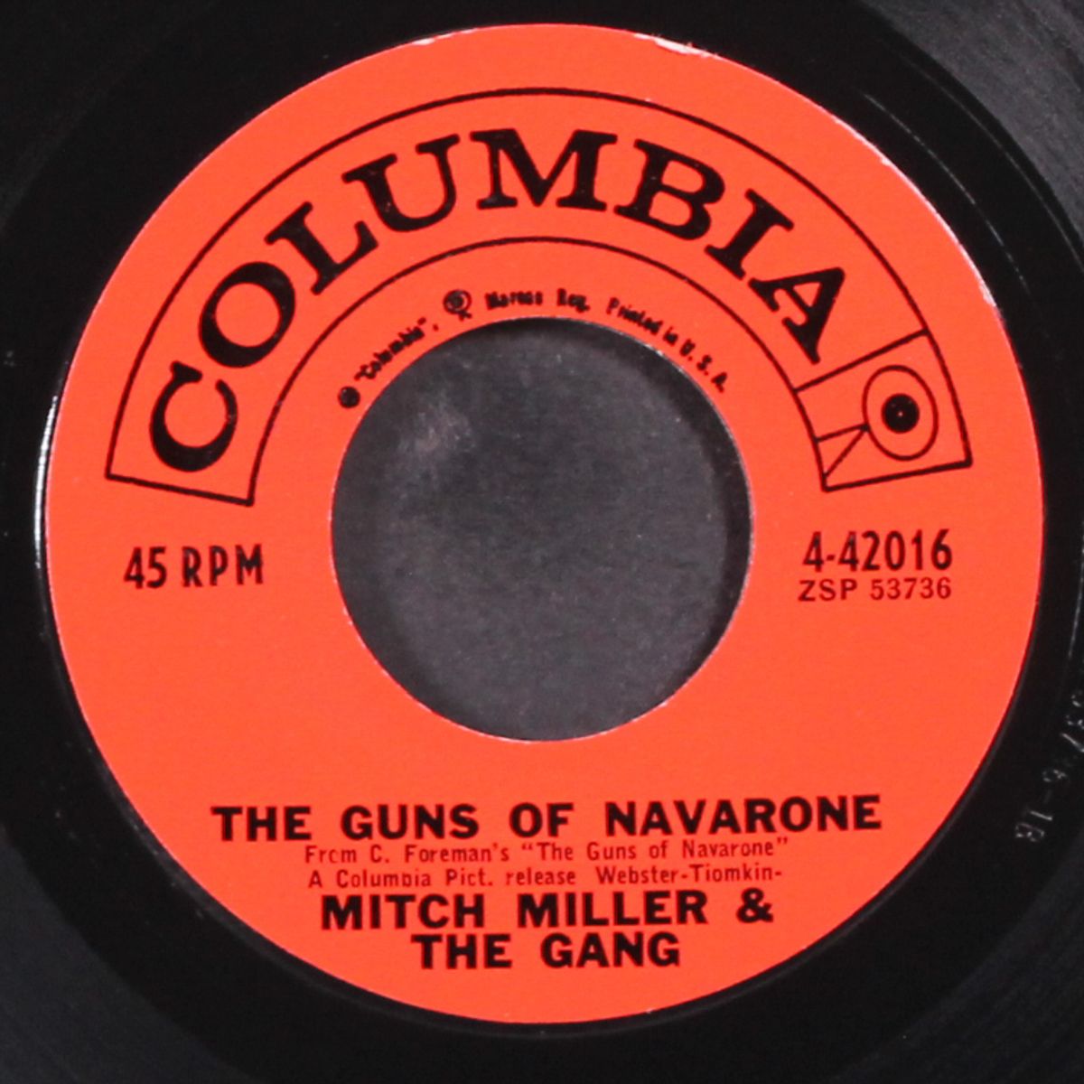 bye bye blackbird / the guns of navarone by MITCH MILLER & GANG