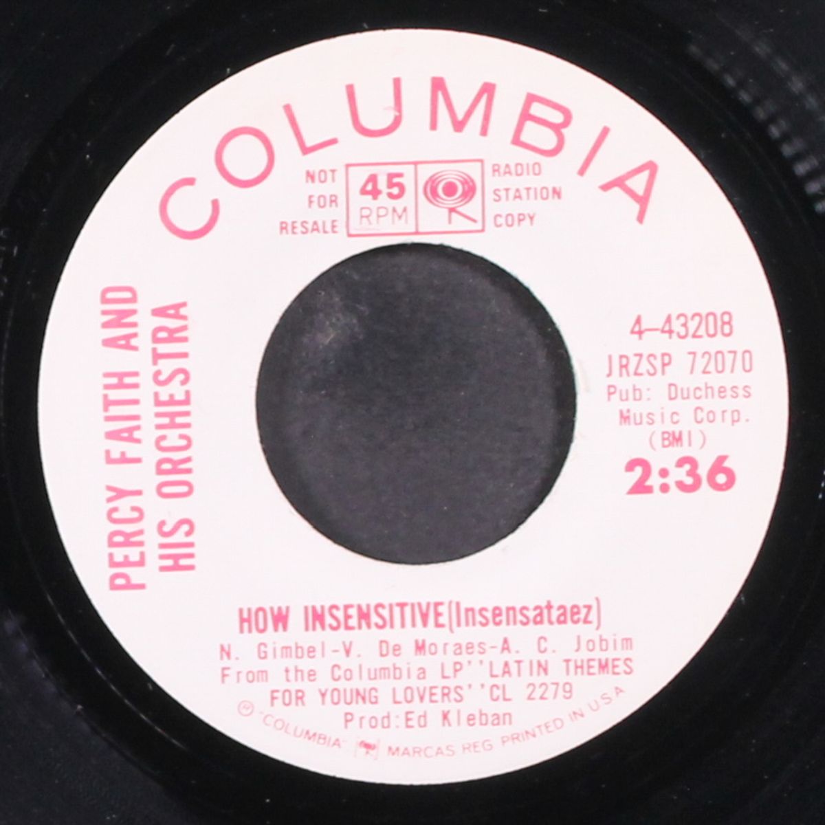 kahlua / how insensitive by PERCY FAITH
