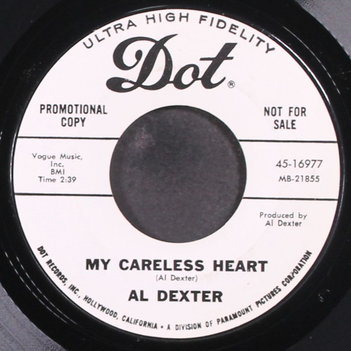 my careless heart / down at the roadside inn by AL DEXTER