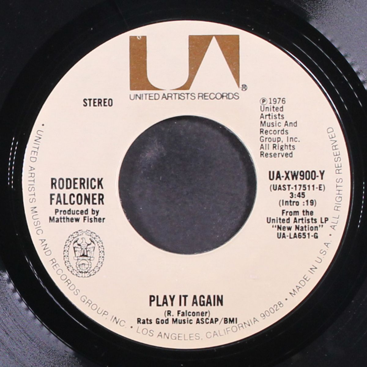play it again / new nation by RODERICK FALCONER