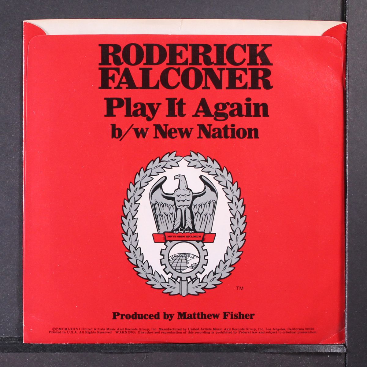 play it again / new nation by RODERICK FALCONER