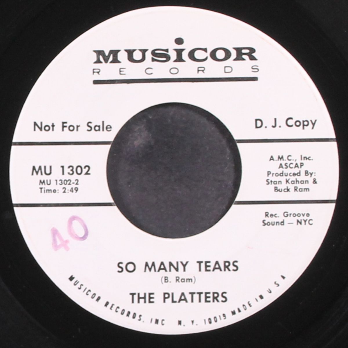 think before you walk away / so many tears by PLATTERS