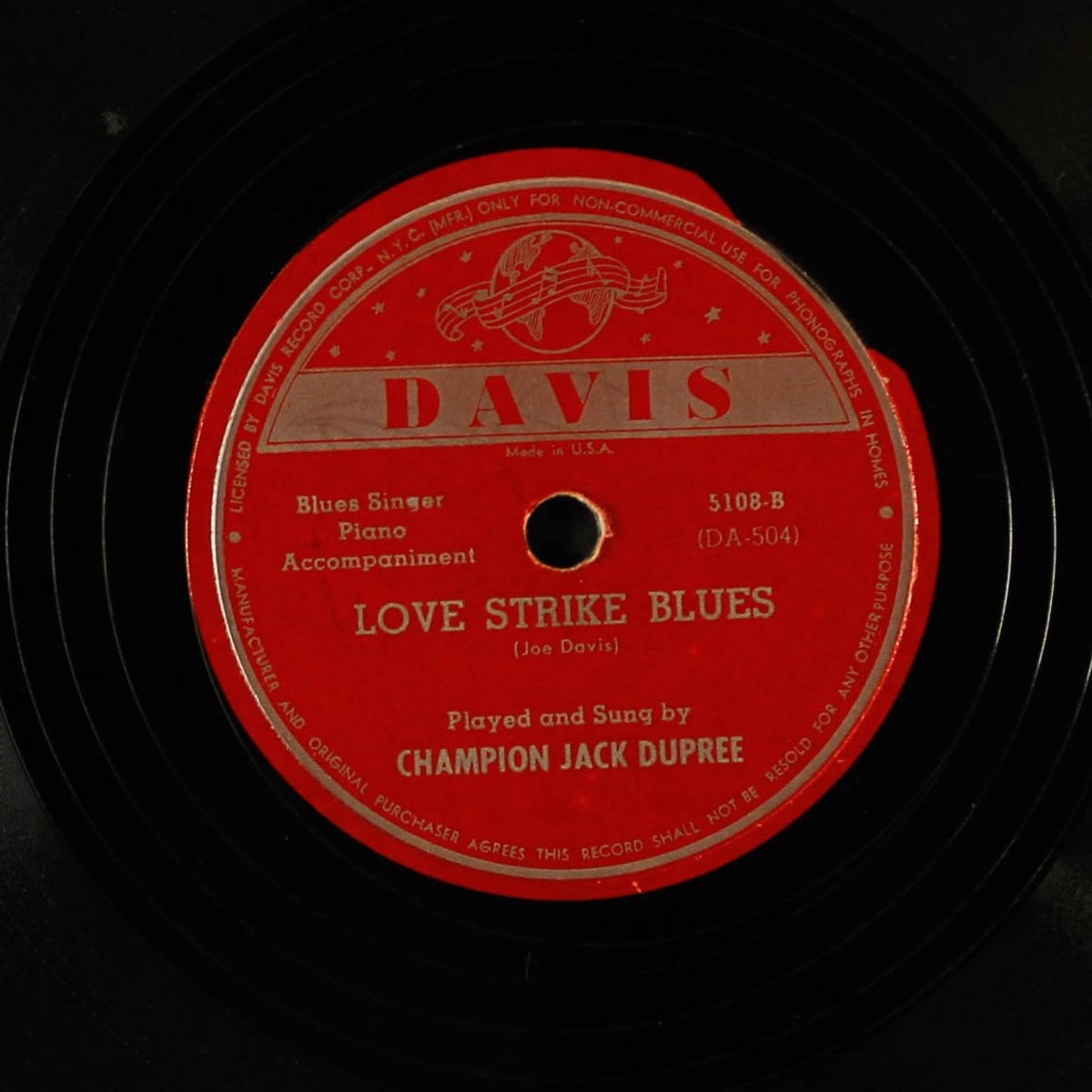 wet deck mama / love strike blues by CHAMPION JACK DUPREE