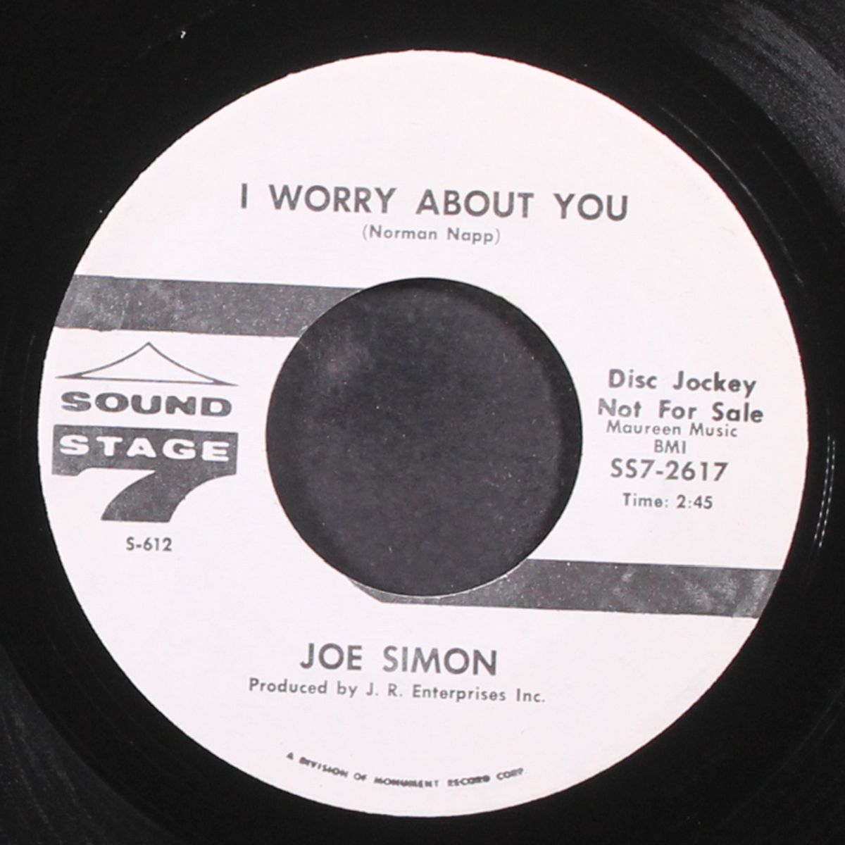 i worry about you / message from maria by JOE SIMON