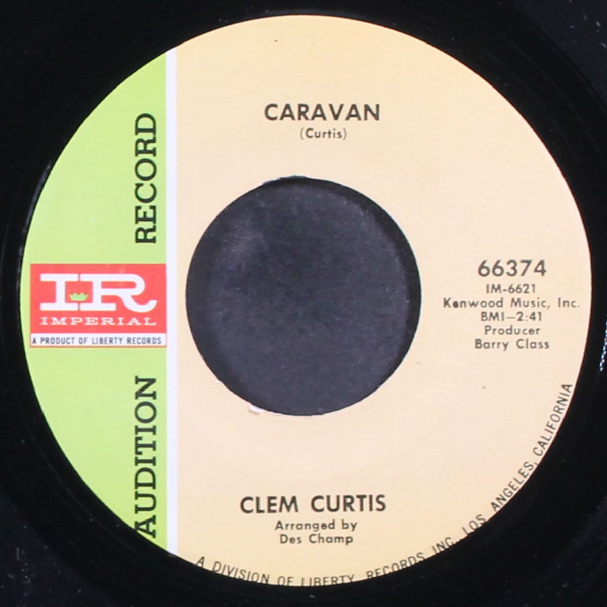 marie take a chance / caravan by CLEM CURTIS