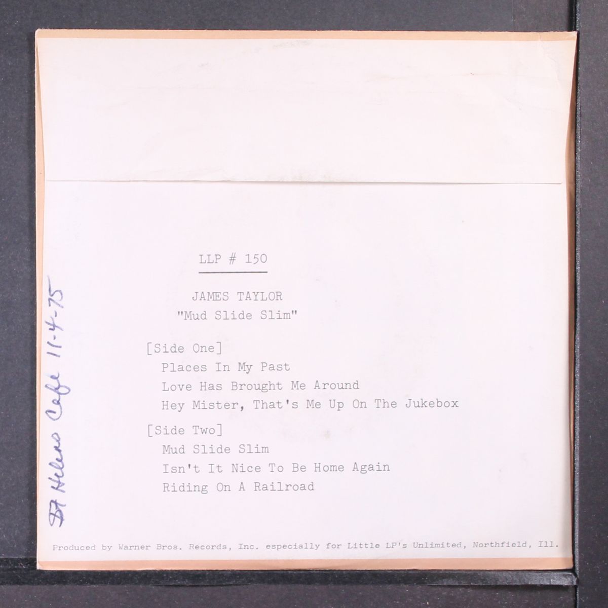 mud slide slim and the blue horizon by JAMES TAYLOR