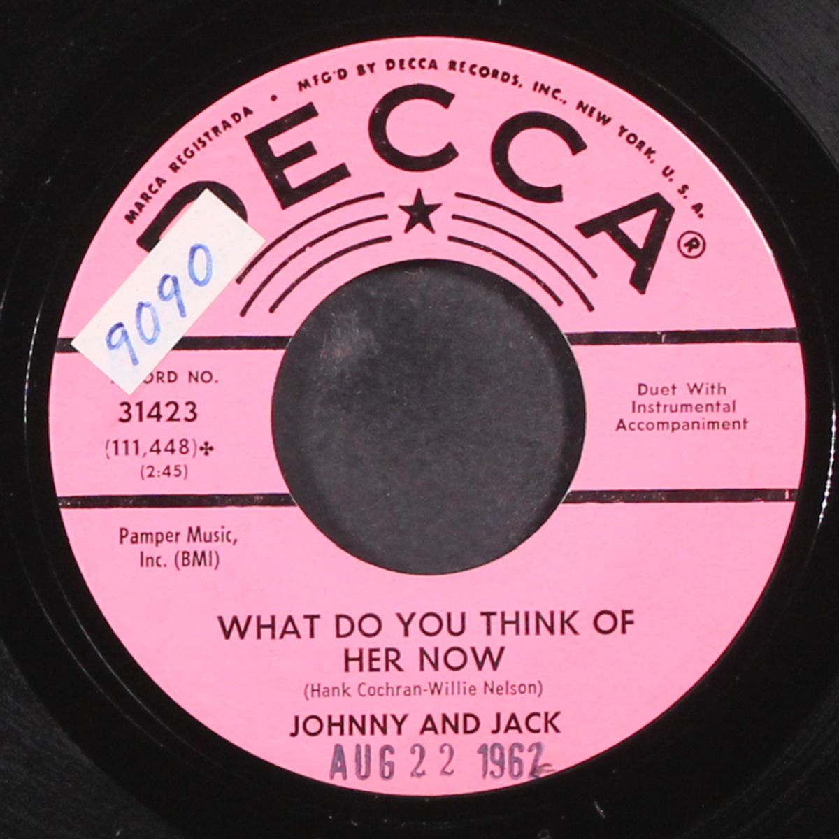 thirty six-twenty two-thirty six / what do you think of her now by JOHNNY & JACK