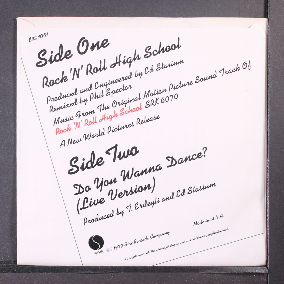 rock n' roll high school / mono by RAMONES