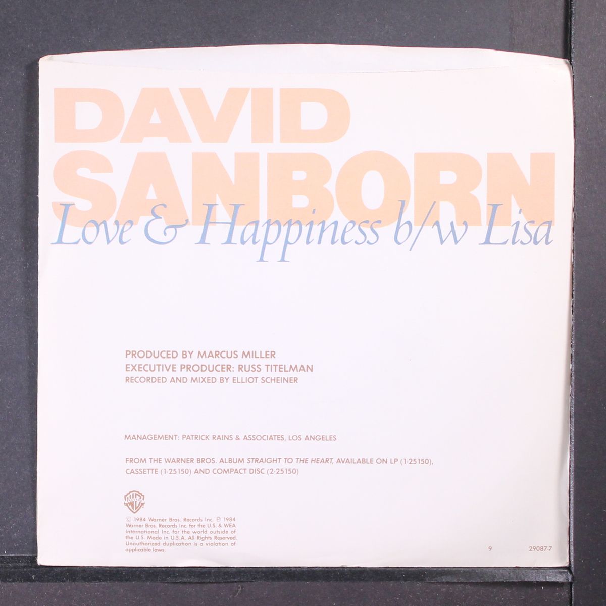 love & happiness / lisa by DAVID SANBORN
