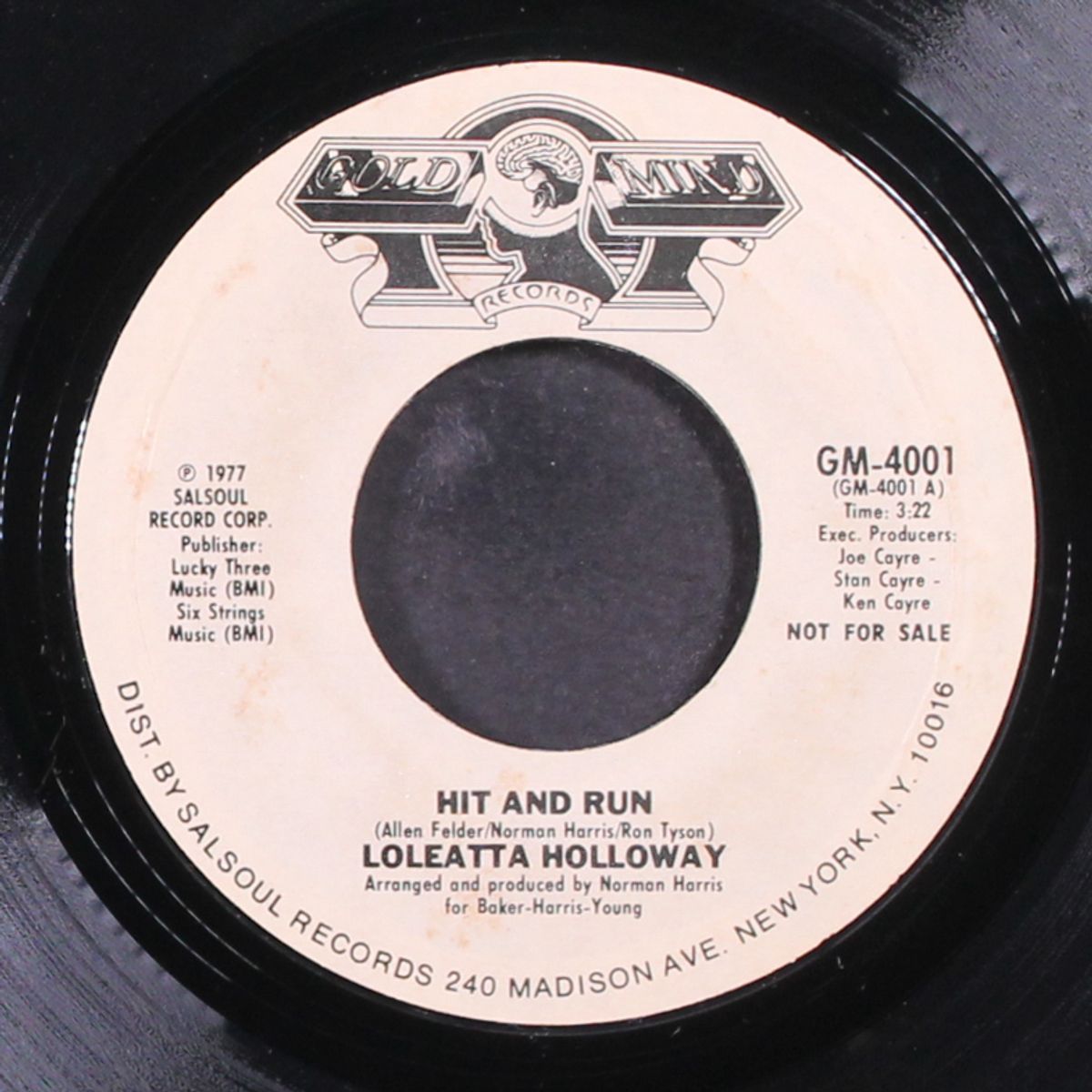 hit and run / is it just a man's way by LOLEATTA HOLLOWAY