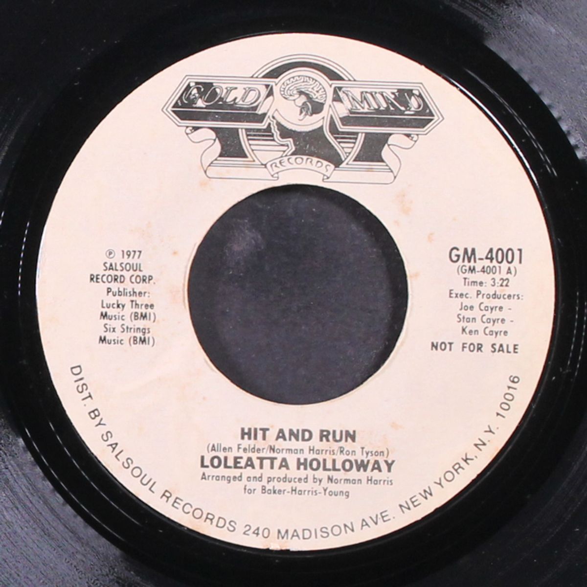 hit and run / is it just a man's way by LOLEATTA HOLLOWAY