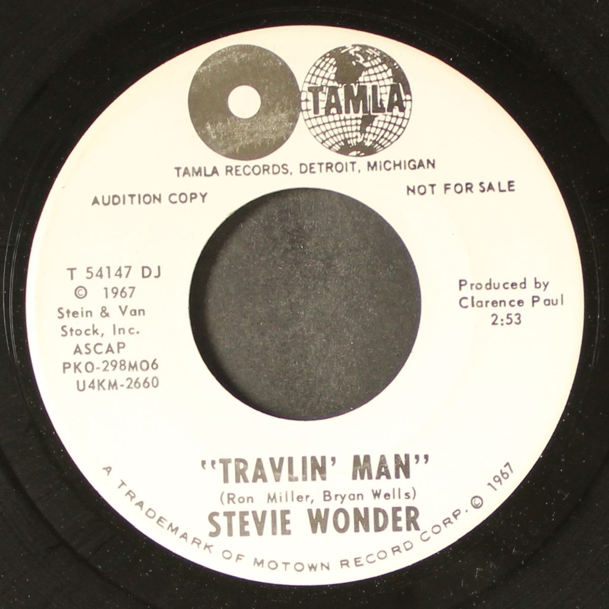 travlin' man / same by STEVIE WONDER