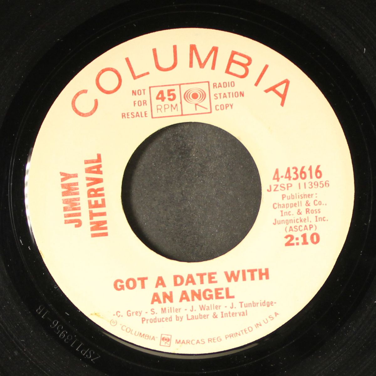 somebody to love / got a date with an angel by JIMMY INTERVAL