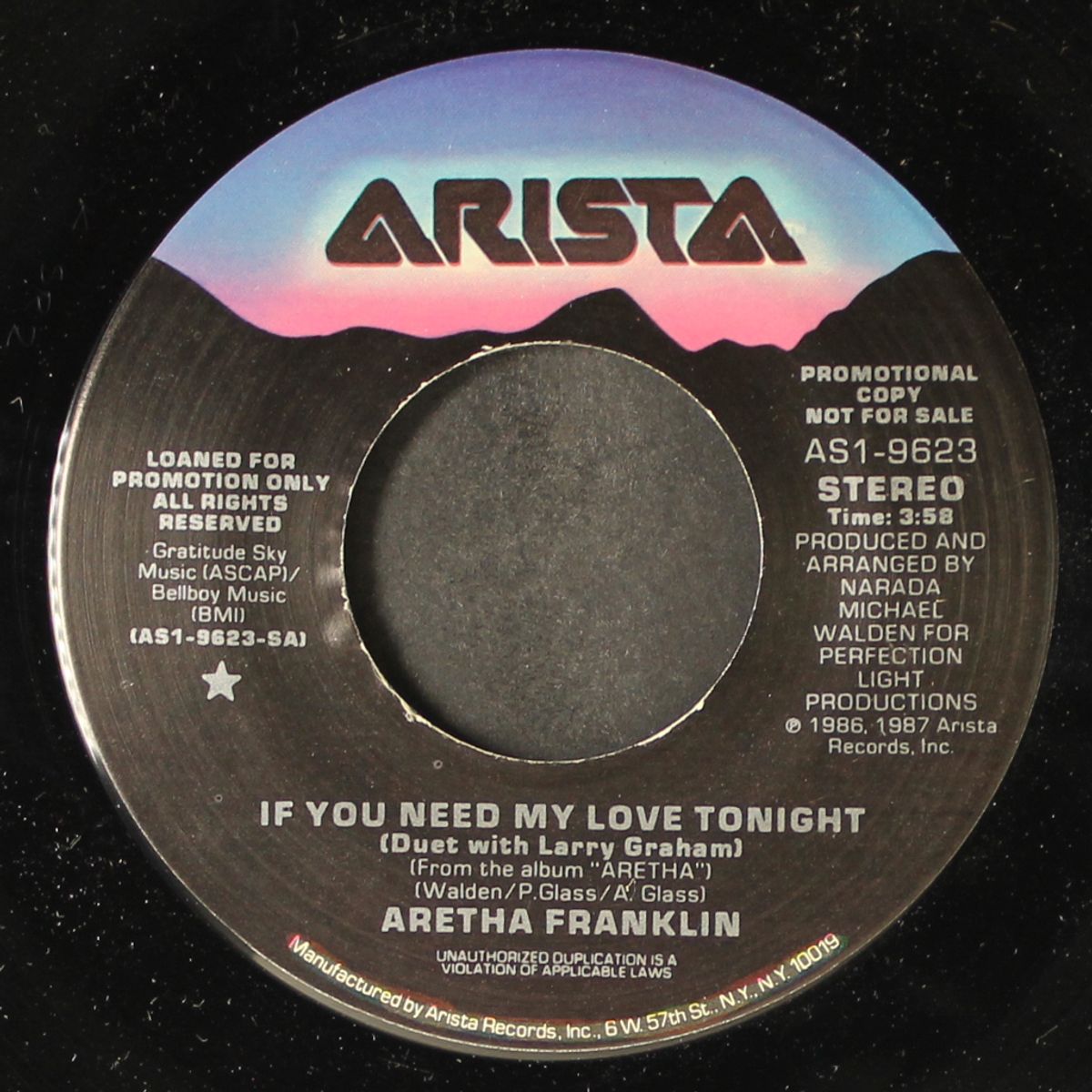 if you need my love tonight by ARETHA FRANKLIN & LARRY GRAHAM