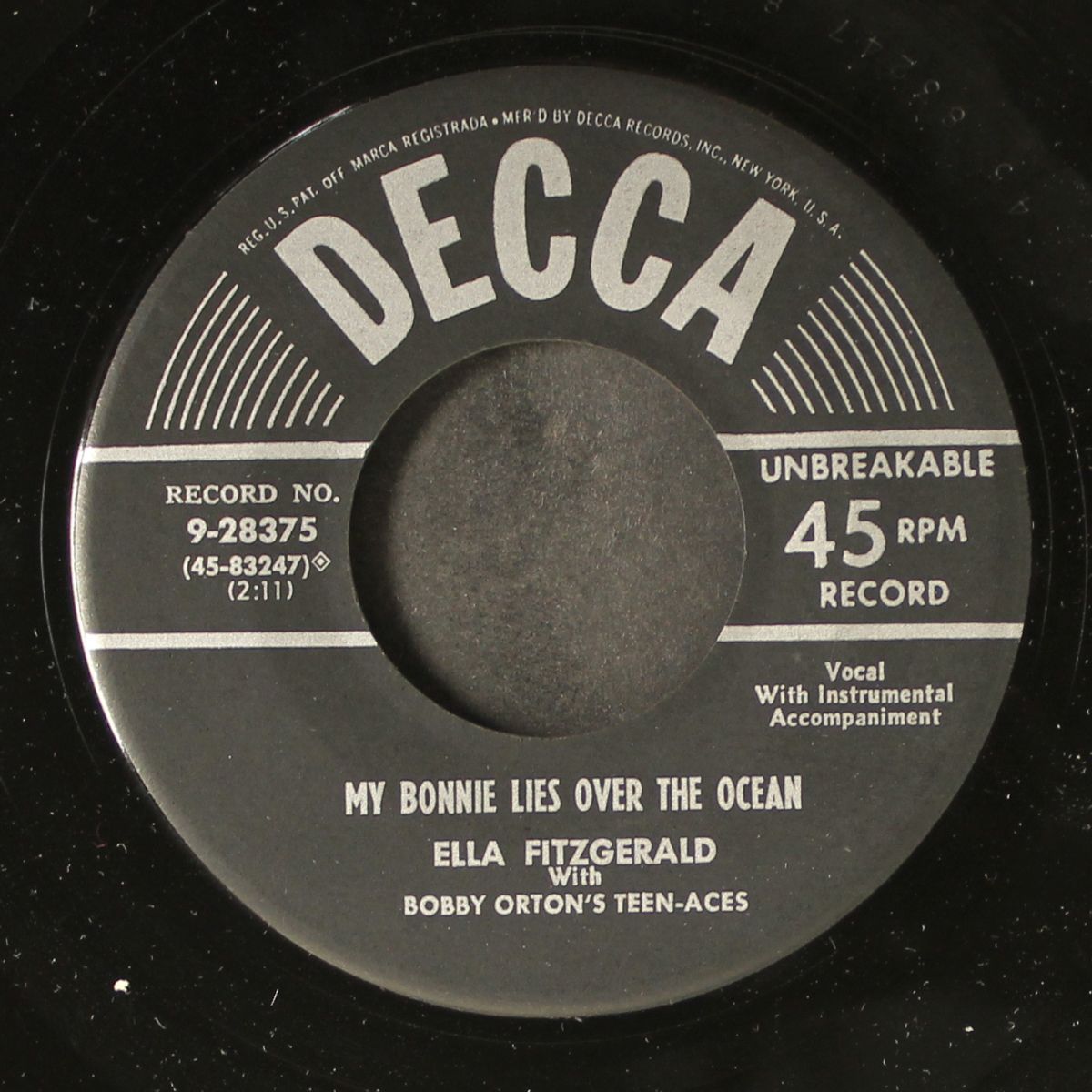 trying / my bonnie lies over the ocean by ELLA FITZGERALD