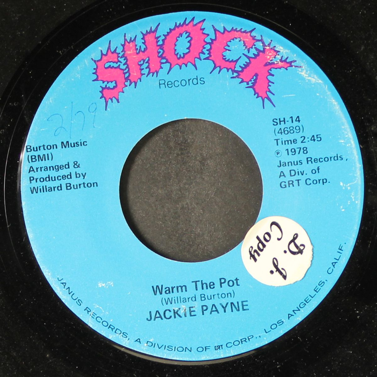 i found myself when i lost you / warm the pot by JACKIE PAYNE