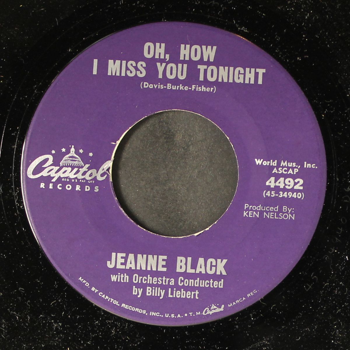a little bit lonely / oh, how i miss you tonight by JEANNE BLACK