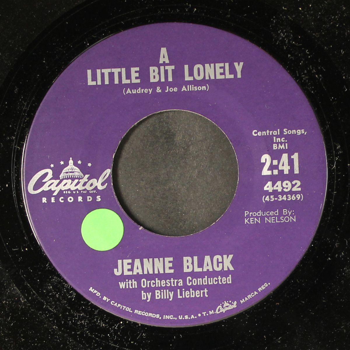 a little bit lonely / oh, how i miss you tonight by JEANNE BLACK
