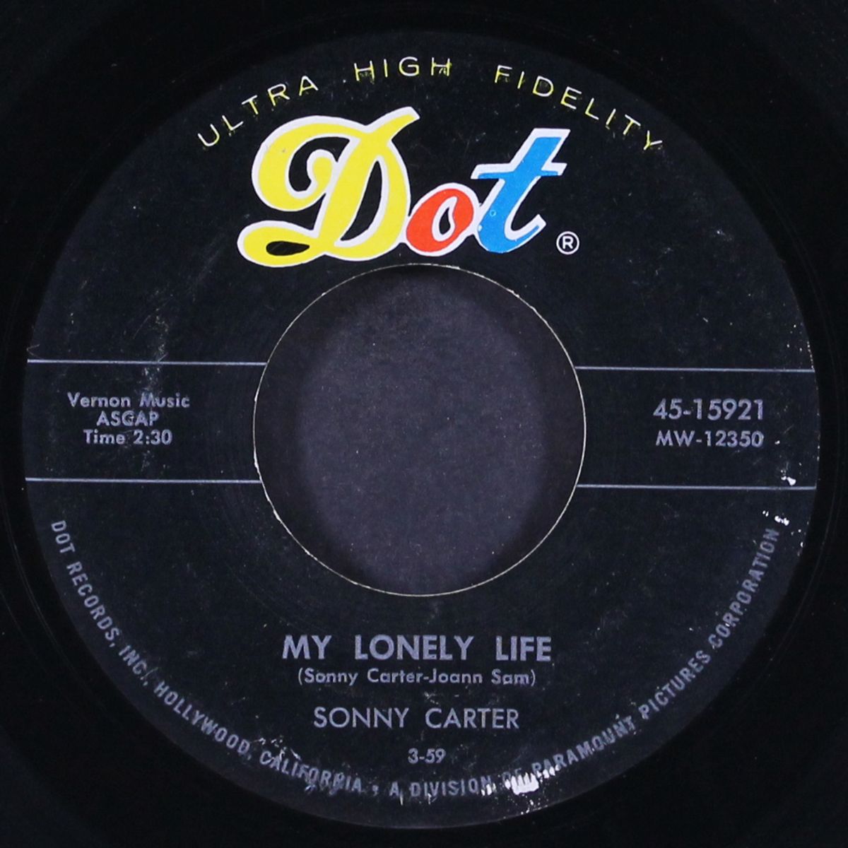 crying over you / my lonely life by SONNY CARTER
