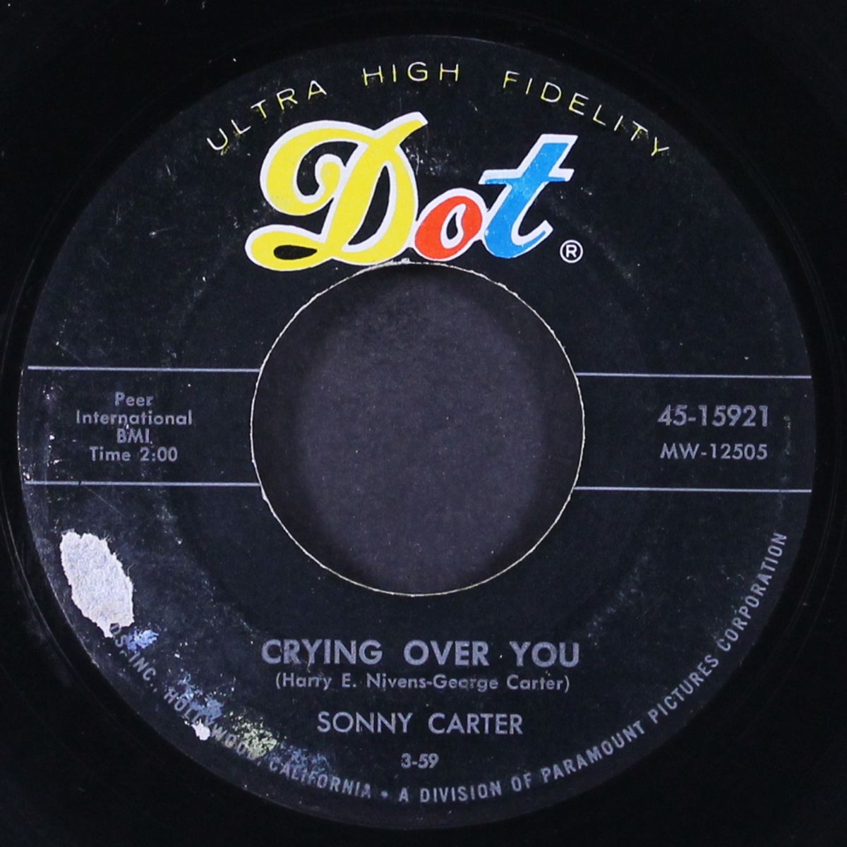 crying over you / my lonely life by SONNY CARTER