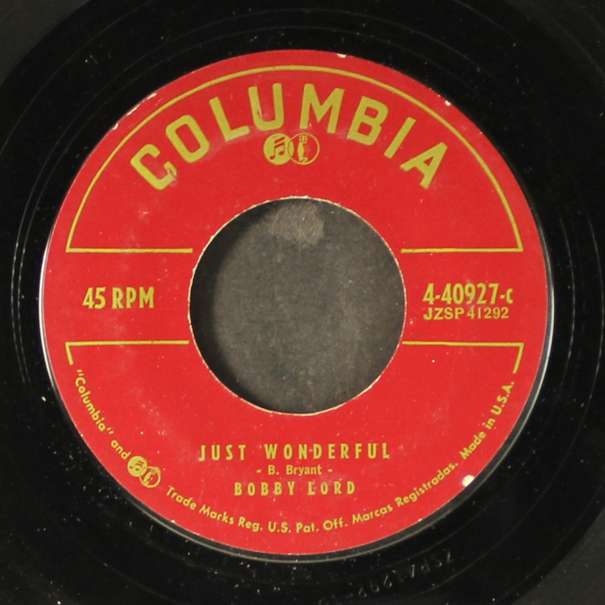 just wonderful / high voltage by BOBBY LORD