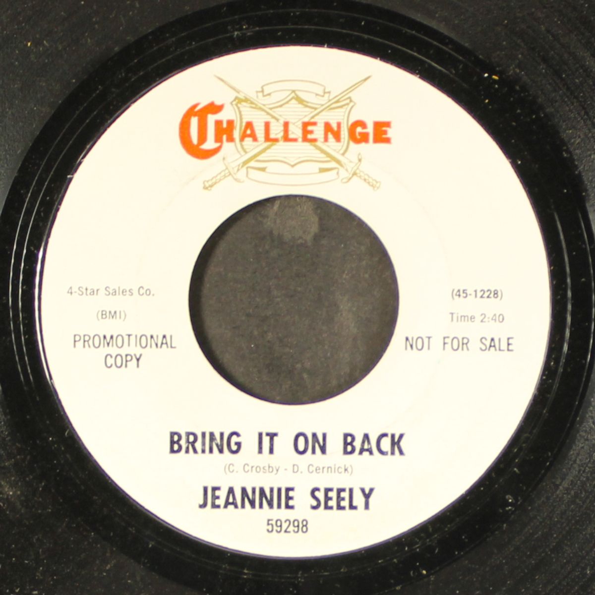 a world without you / bring it on back by JEANNIE SEELY