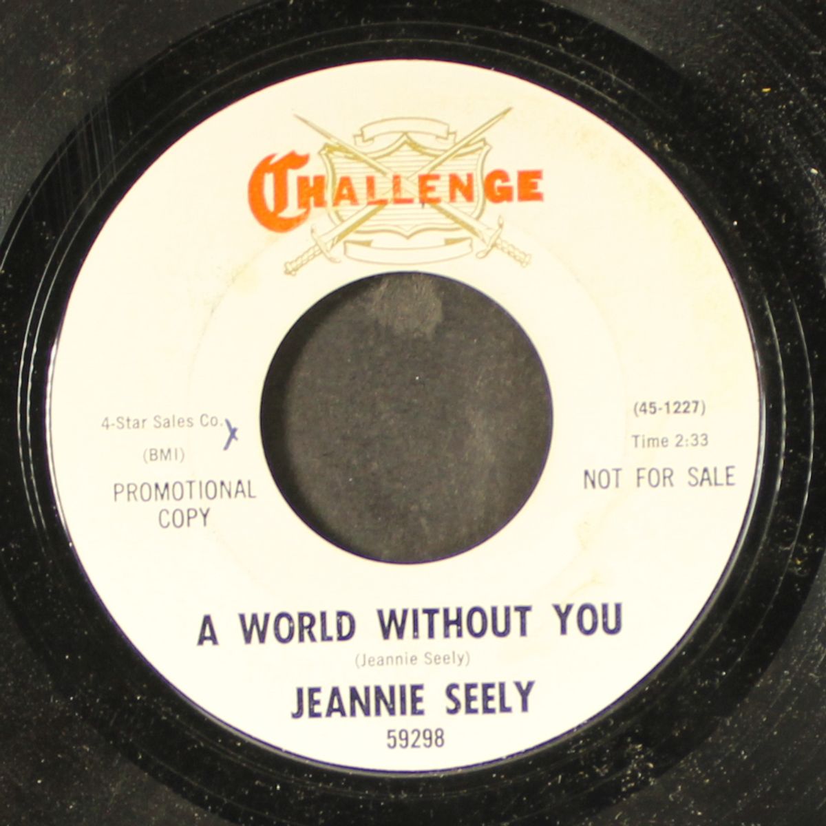 a world without you / bring it on back by JEANNIE SEELY