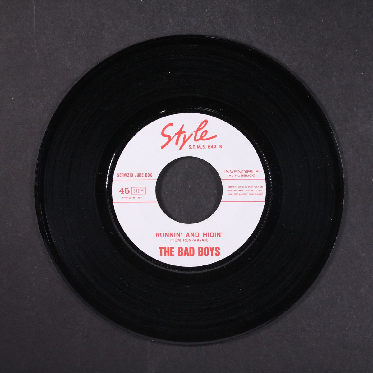 runnin' and hidin' / il mio amore e' un capellone by BAD BOYS