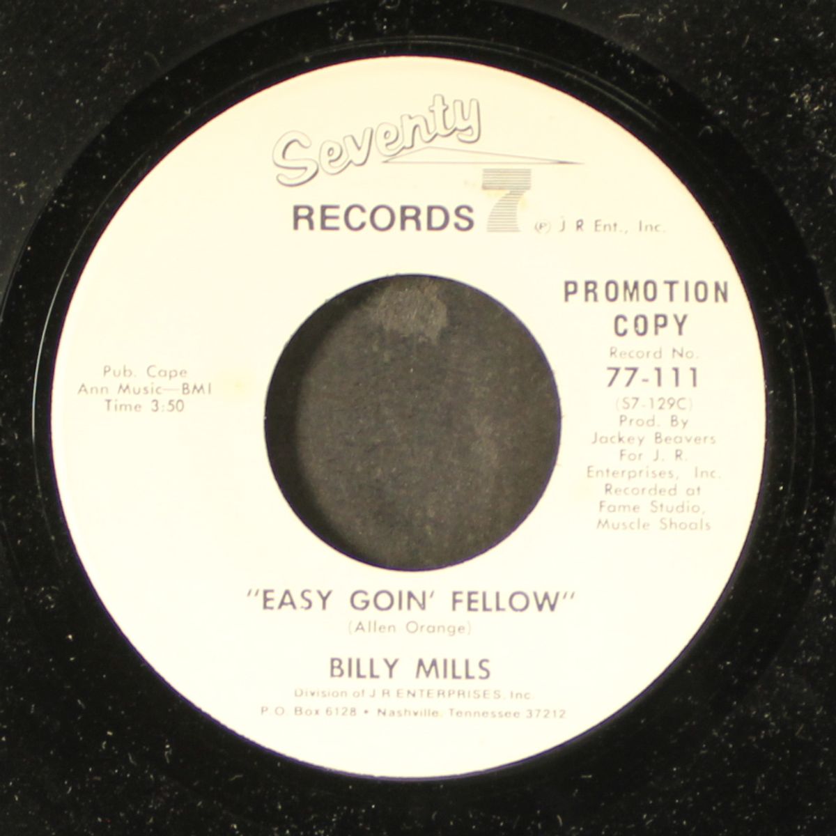 sad memories / easy goin' fellow by BILLY MILLS