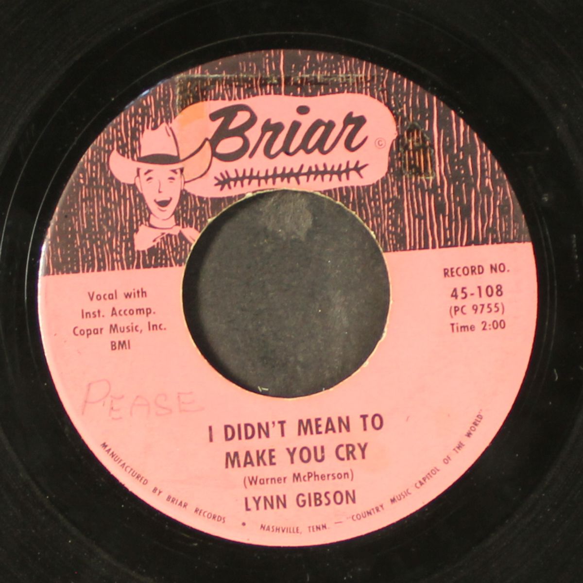 cheater / i didn't mean to make you cry by LYNN GIBSON