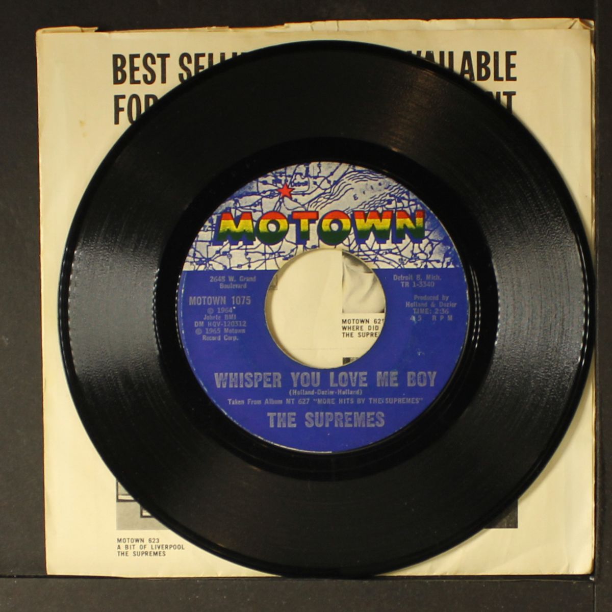 back in my arms again / whisper you love me boy by SUPREMES