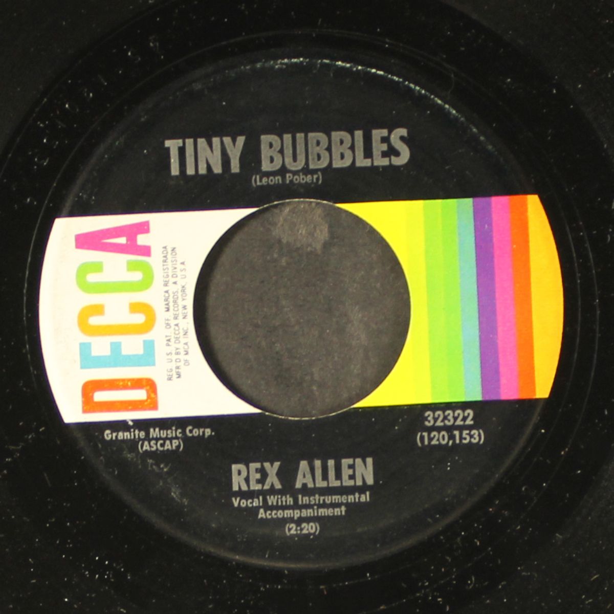 jose villa lobo alfredo thomaso vincente lopez / tiny bubbles by REX ALLEN
