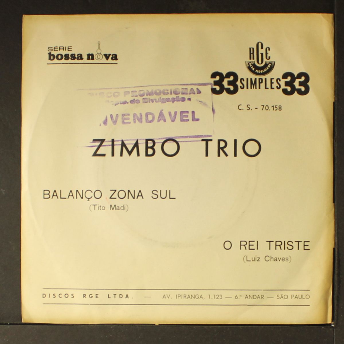 balanco zona sul / o rei triste by ZIMBO TRIO