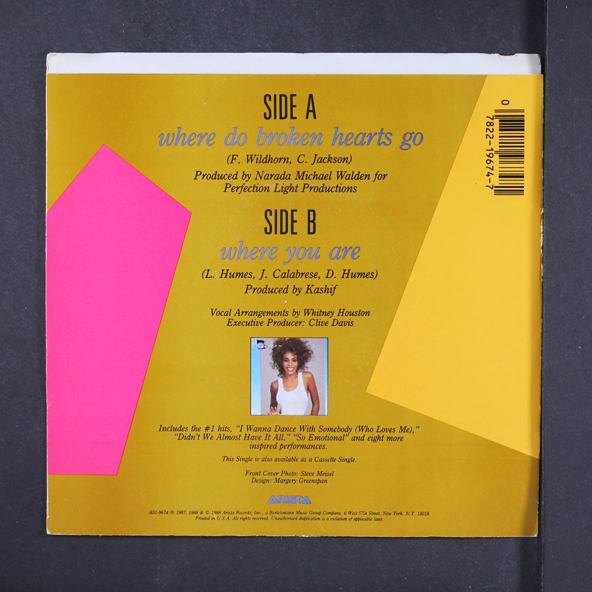 where do broken hearts go / same by WHITNEY HOUSTON