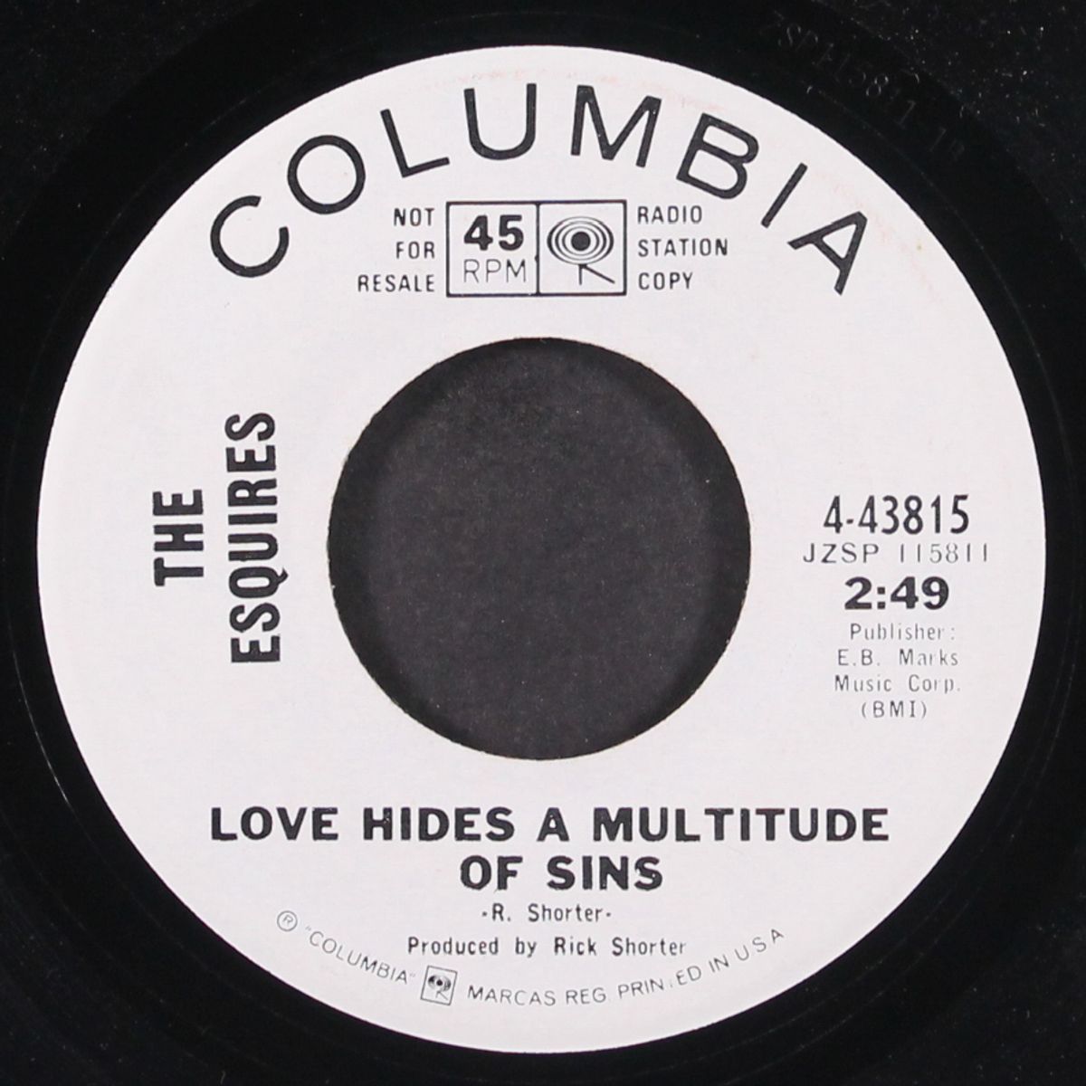 it's a dirty shame / love hides a multitude of sins by ESQUIRES