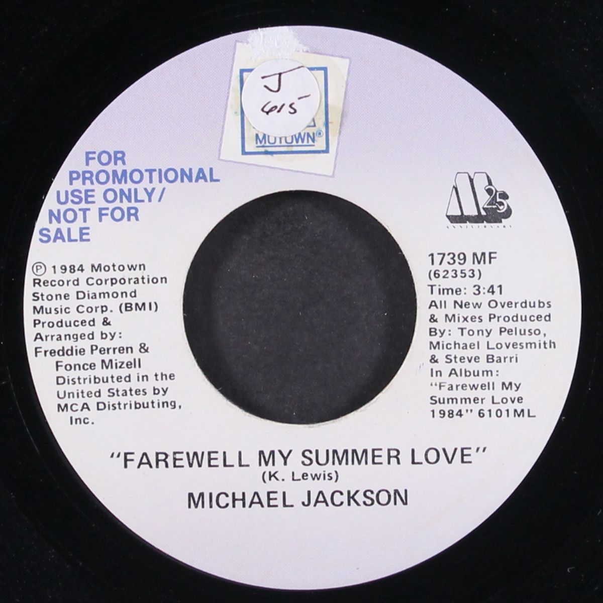 farewell my summer love / same by MICHAEL JACKSON