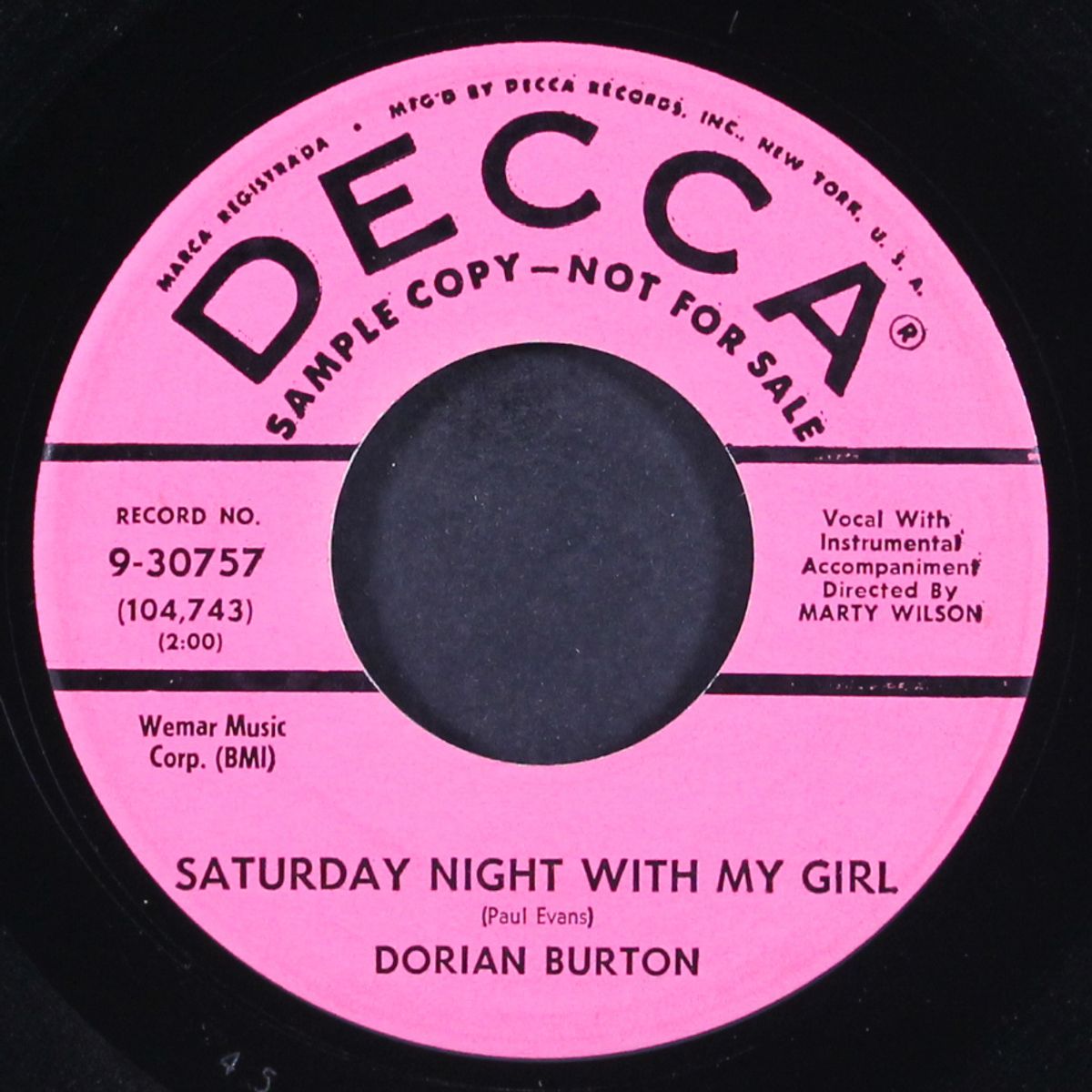 love bank / saturday night with my girl by DORIAN BURTON