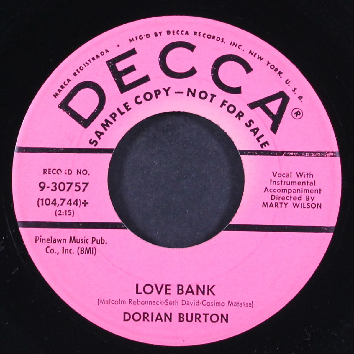 love bank / saturday night with my girl by DORIAN BURTON