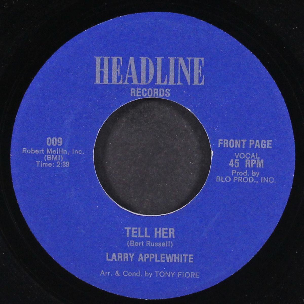 tell her / nothin's gonna stand in my way by LARRY APPLEWHITE