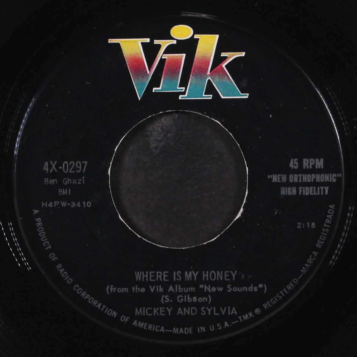 where is my honey / there'll be no backin' out by MICKEY & SYLVIA