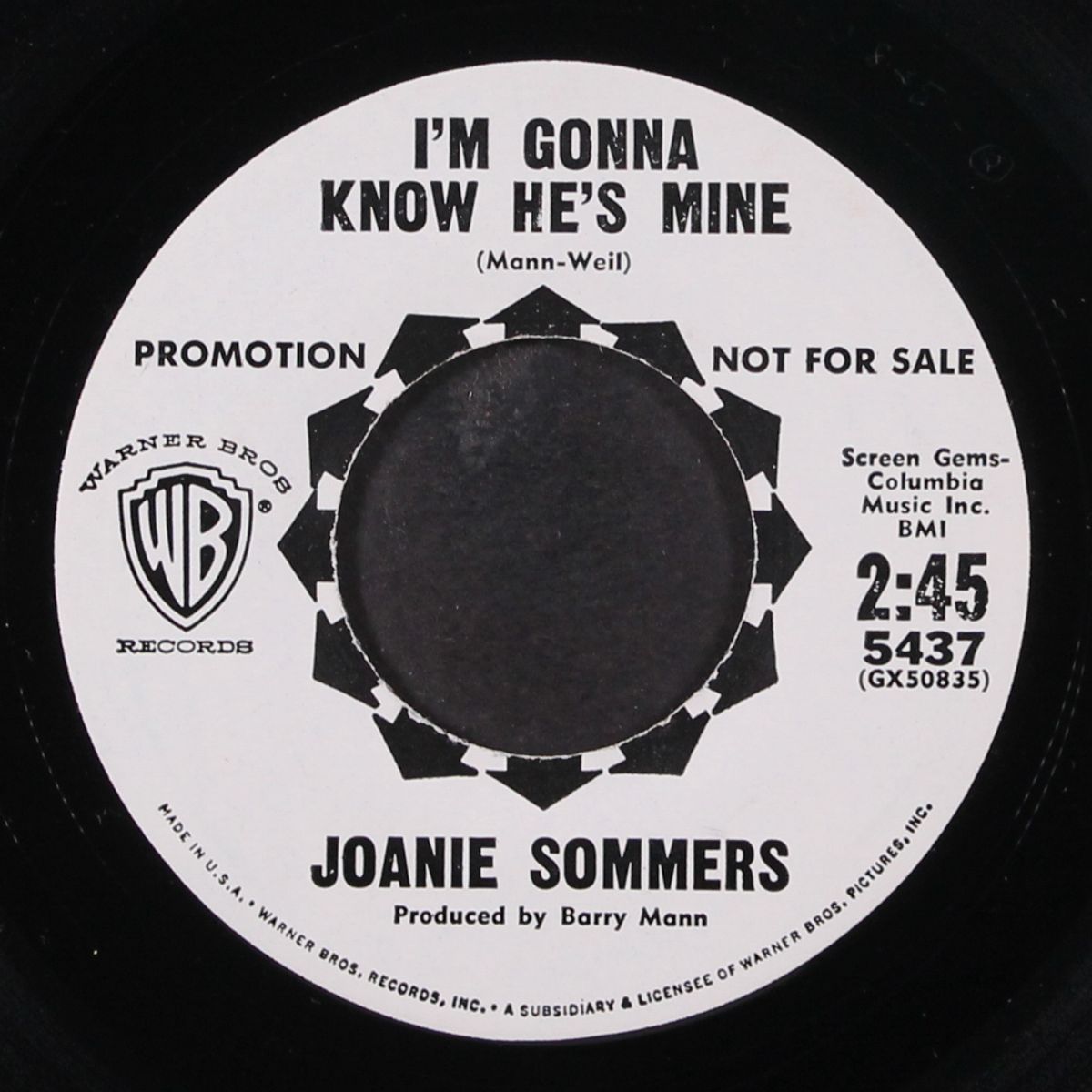 i'm gonna know he's mine by JOANIE SOMMERS