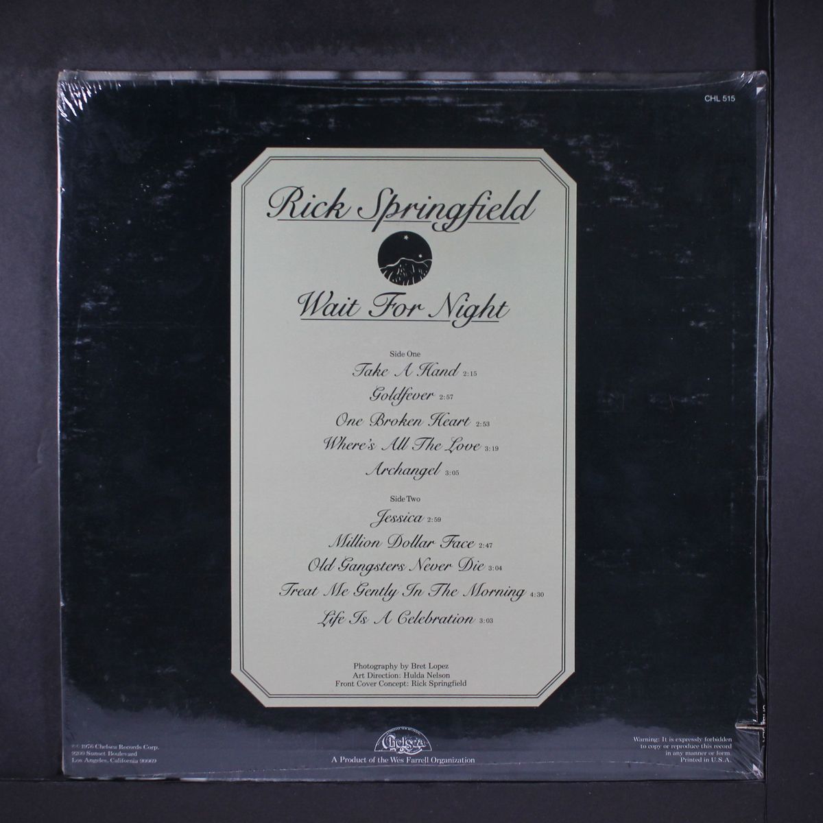 wait for night by RICK SPRINGFIELD