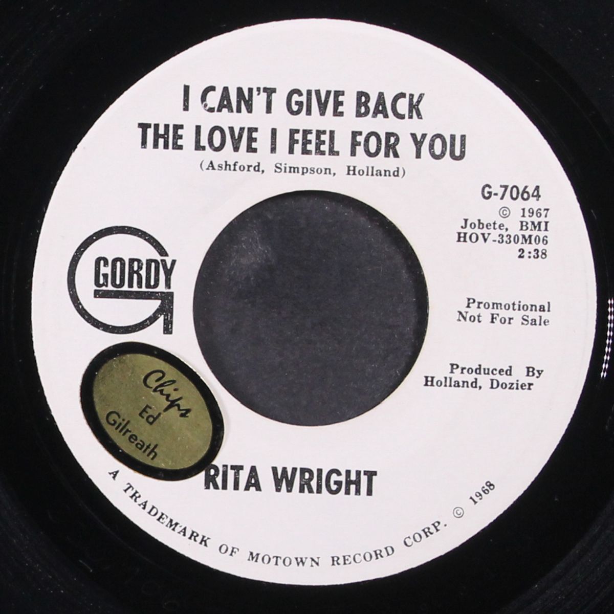 i can't give back the love i feel for you / same by RITA WRIGHT